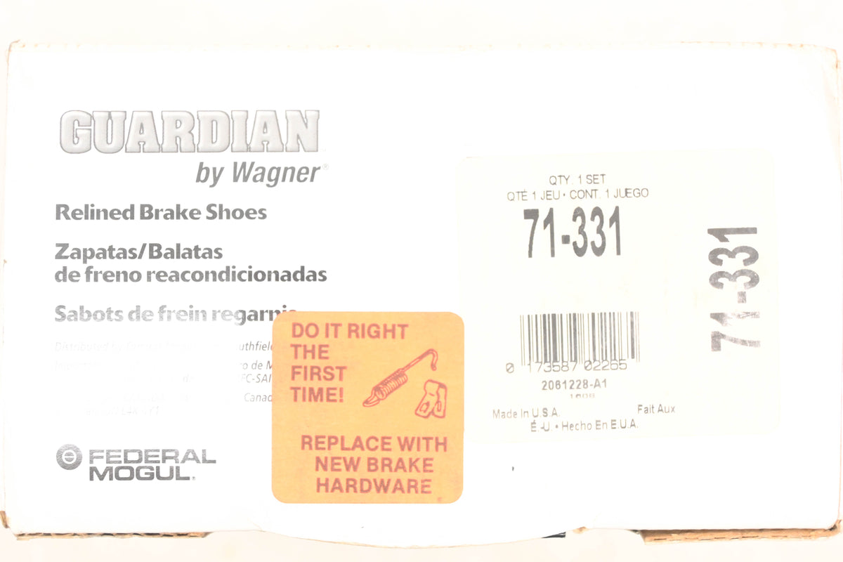 Wagner 71-331 Relined Brake Shoe Kit NOS