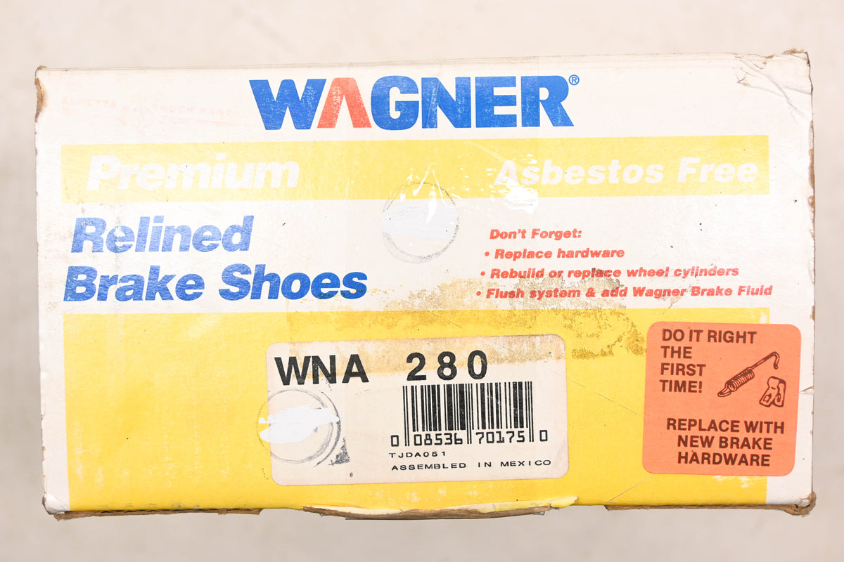 Wagner WNA280 Relined Brake Shoe Kit NOS
