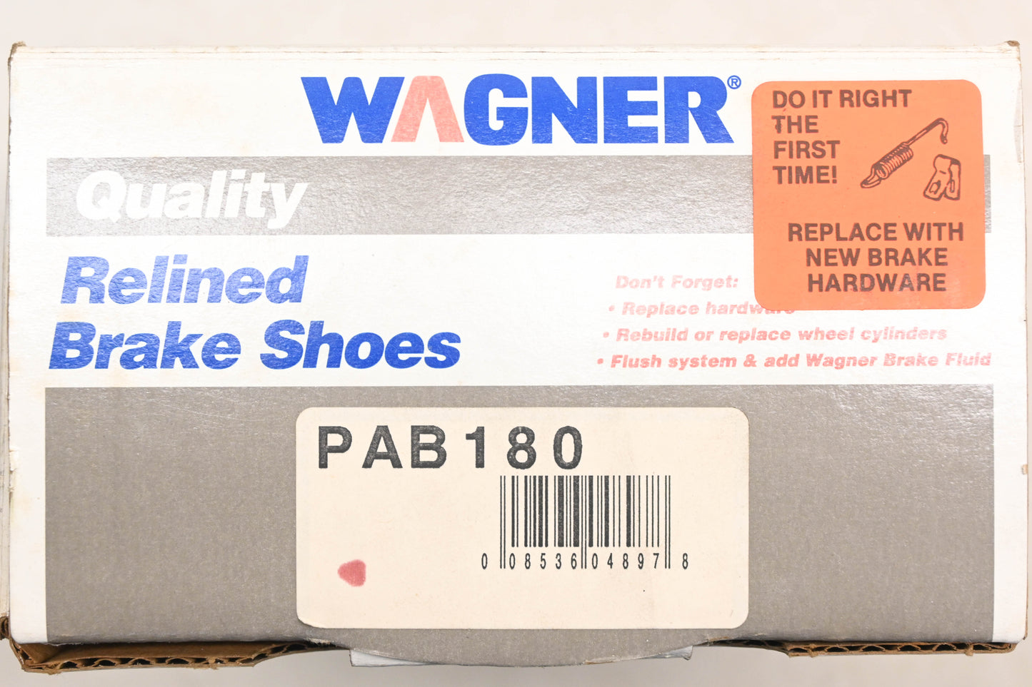 Wagner PAB180 Relined Brake Shoe Kit NOS