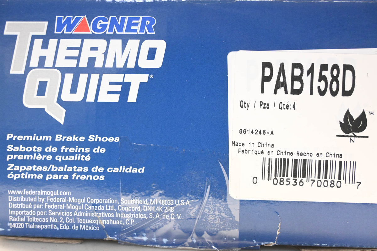 Wagner PAB158D Thermo Quiet Brake Shoe Kit NOS