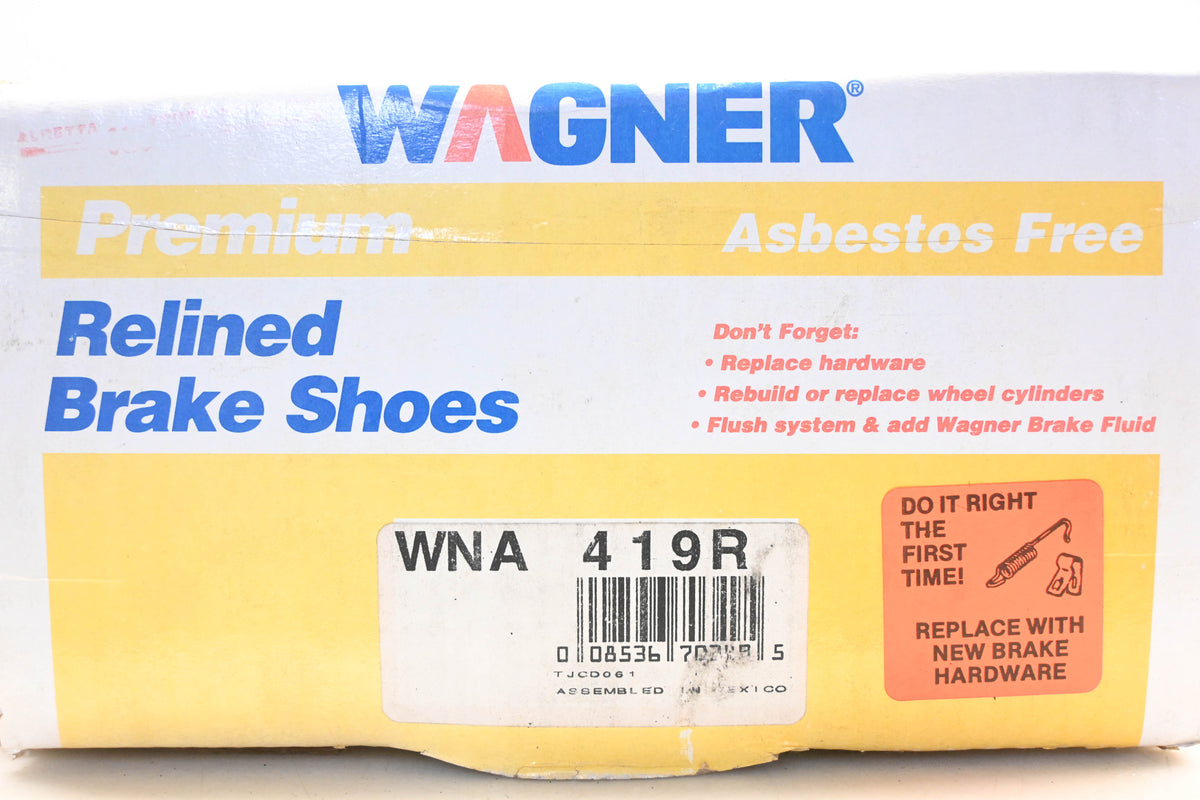 Wagner WNA419R Relined Brake Shoe Kit NOS
