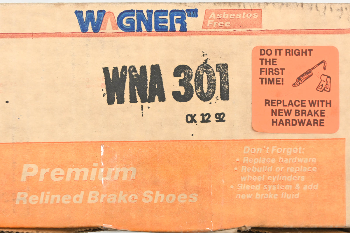 Wagner WNA301 Relined Brake Shoe Kit NOS