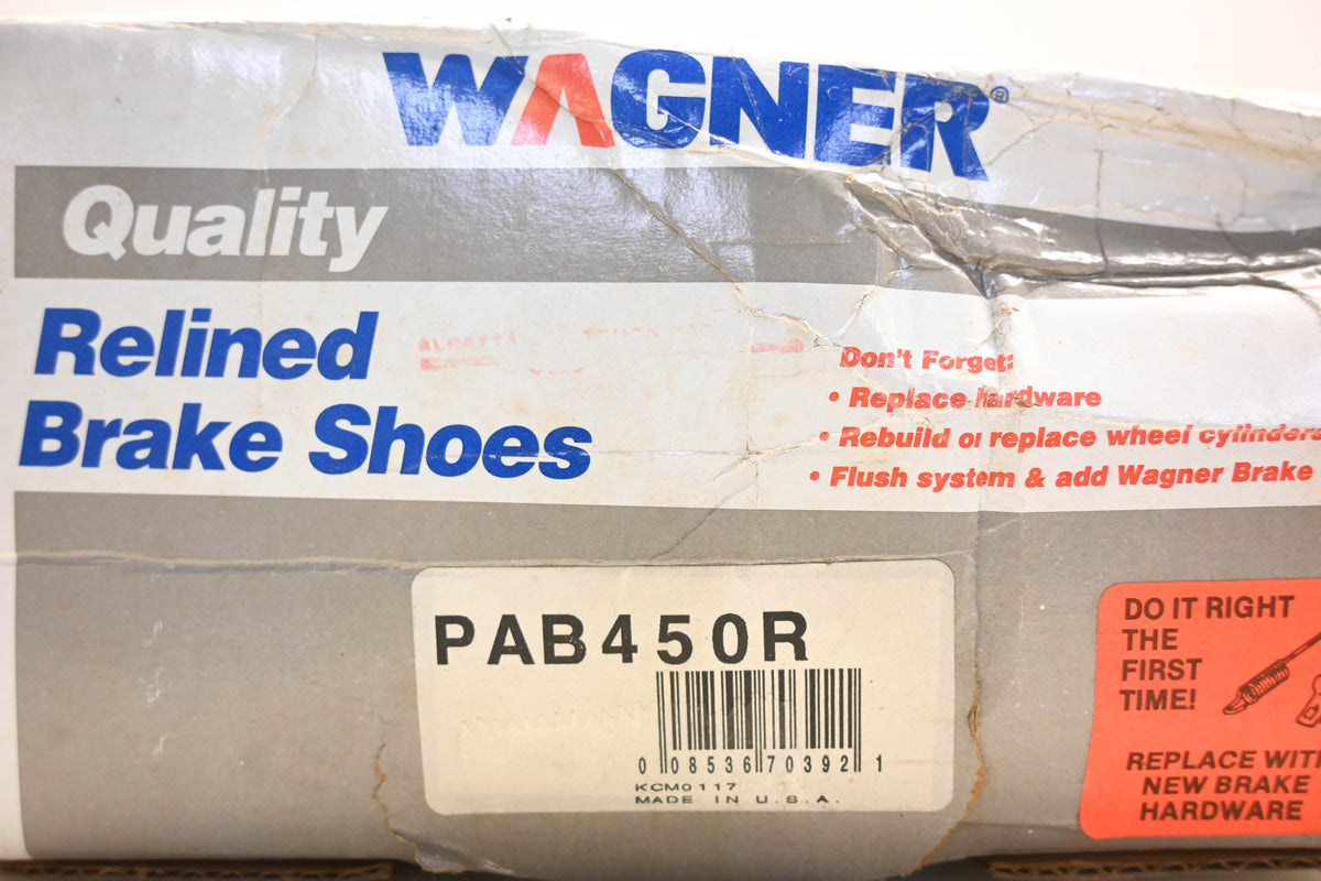 Wagner PAB450R Relined Brake Shoe Kit NOS