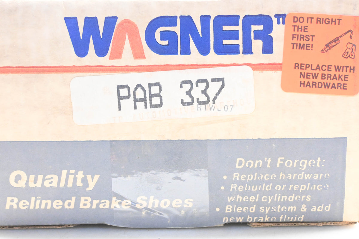 Wagner PAB337 Relined Brake Shoe Kit NOS