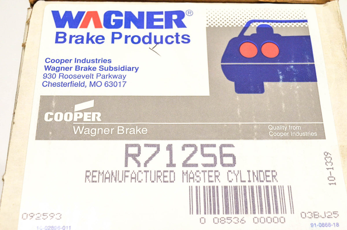 Wagner R71256 Remanufactured Brake Master Cylinder NOS