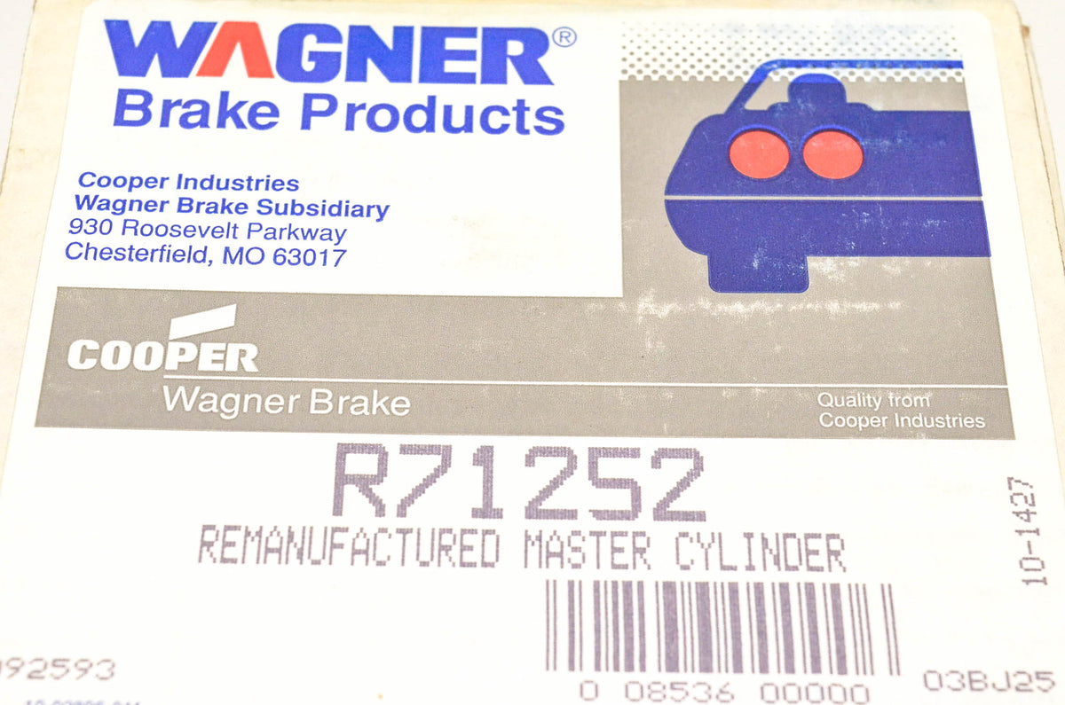 Wagner R71252 Remanufactured Brake Master Cylinder NOS