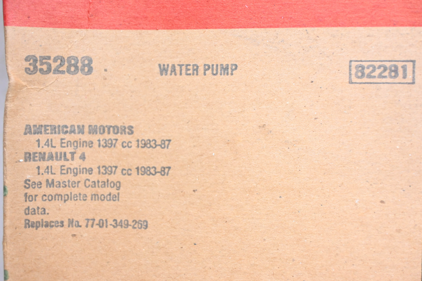 Fel-Pro 35288 Water Pump Gasket NOS