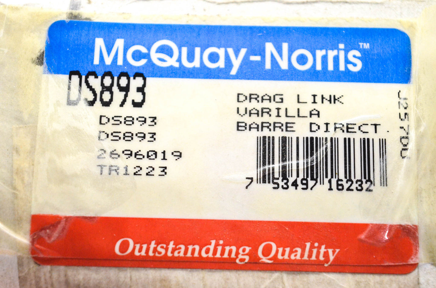 McQuay-Norris DS893, 2696019, TR1223 Tie Rod NOS