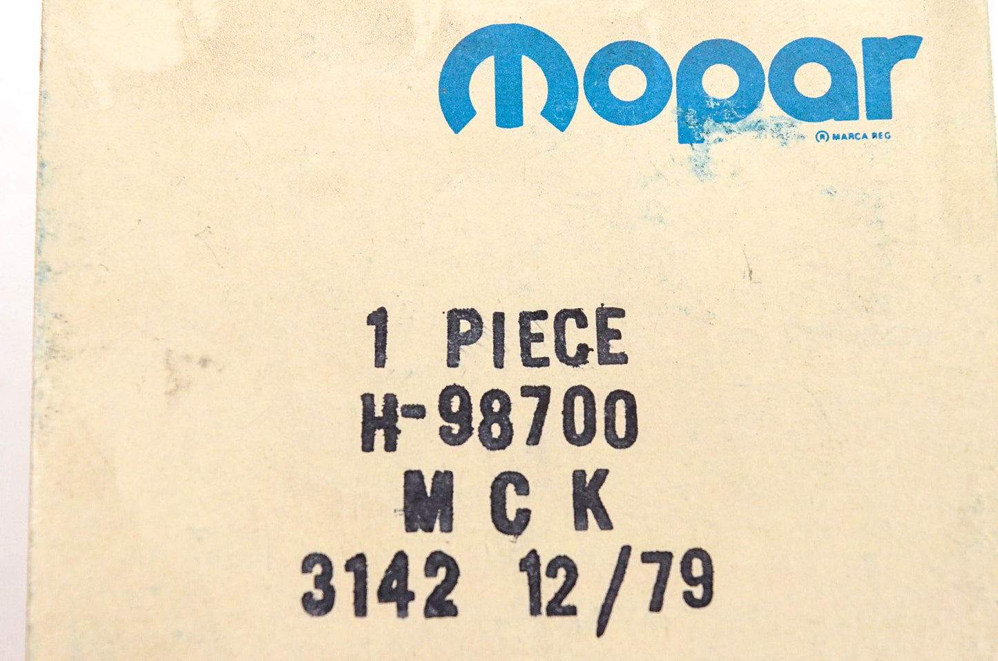Mopar H-98700, H98700 Master Cylinder Repair Kit NOS