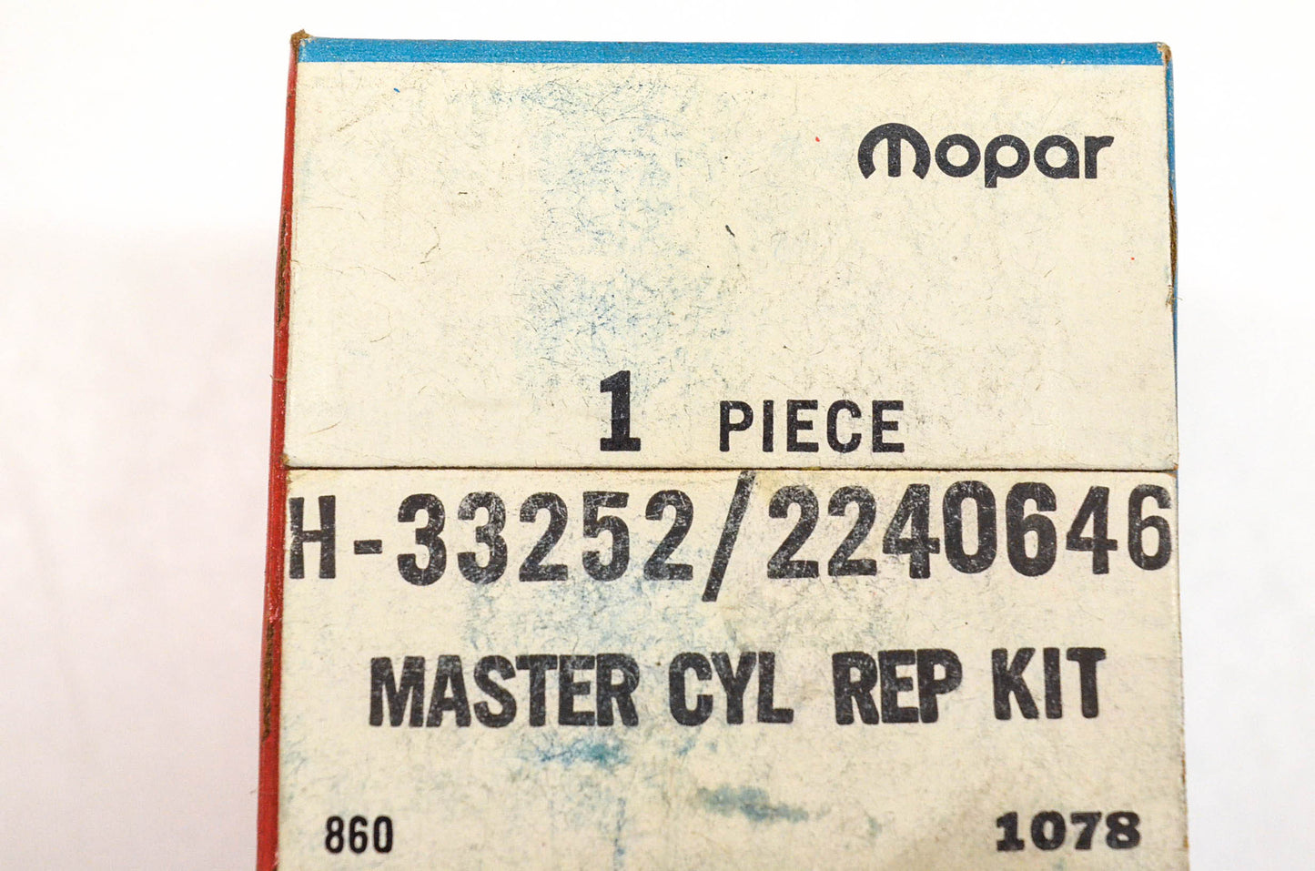 Mopar H-33252, H33252, 2240-646 Master Cylinder Repair Kit NOS