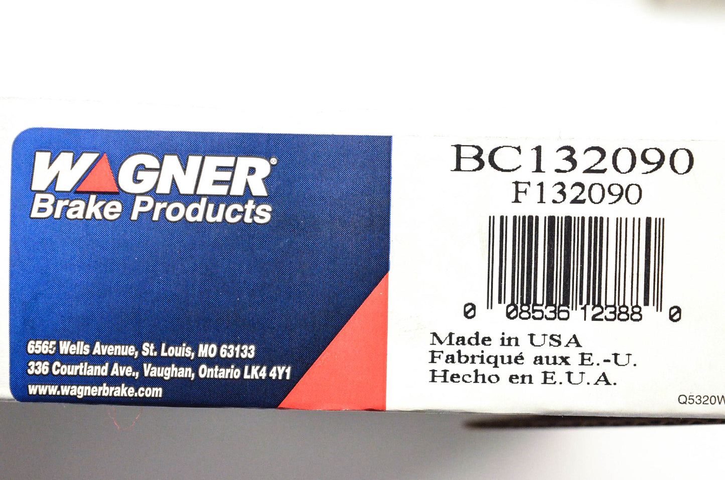 Wagner BC132090, F132090 Brake Cable NOS