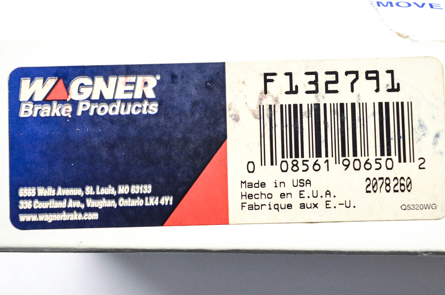 Wagner F132791 Brake Cable NOS