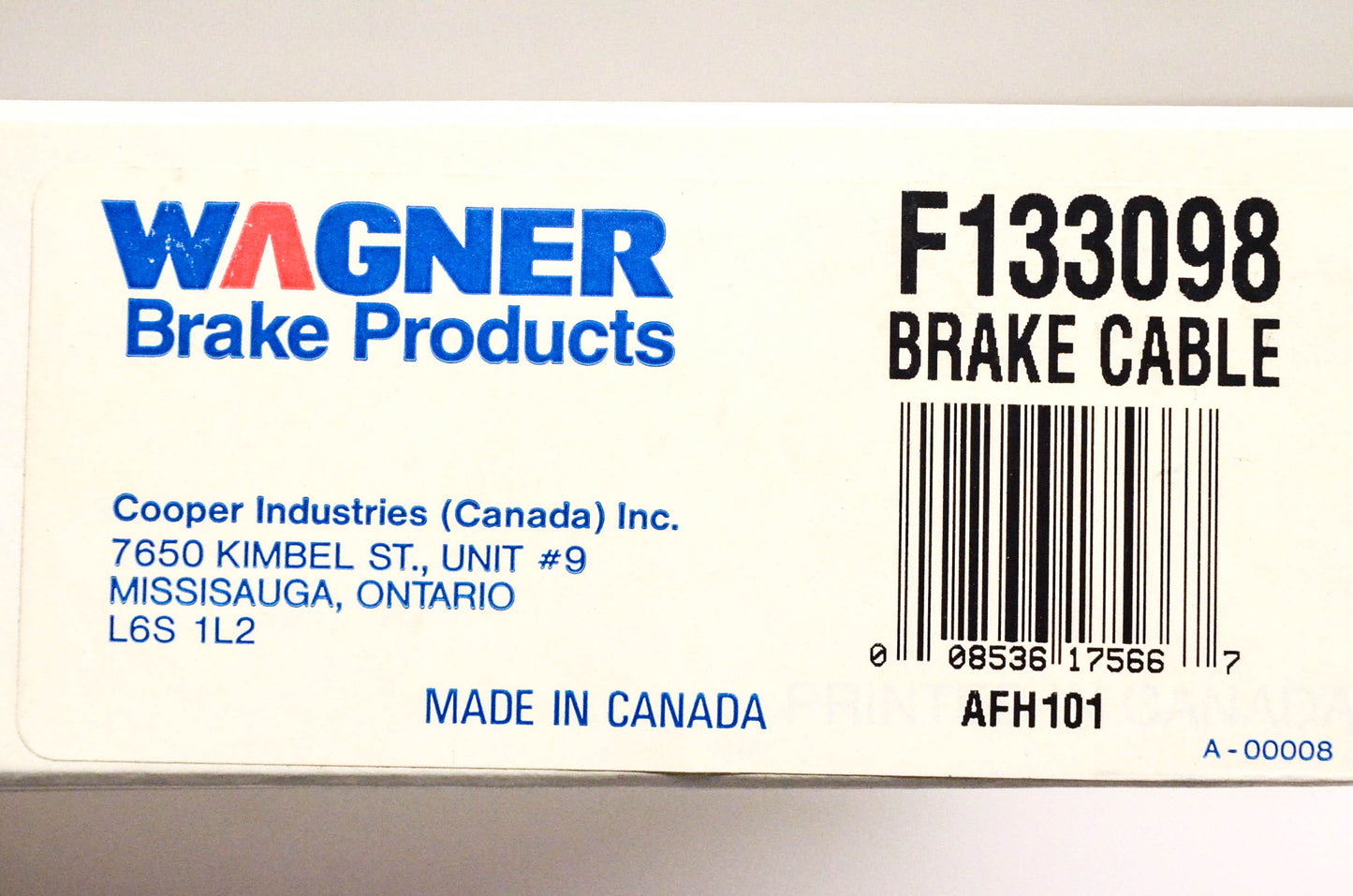 Wagner F133098 Brake Cable NOS