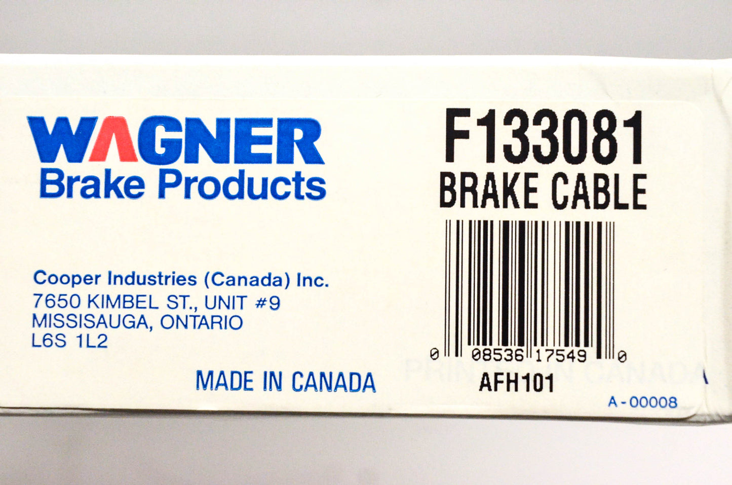 Wagner F133081 Brake Cable NOS
