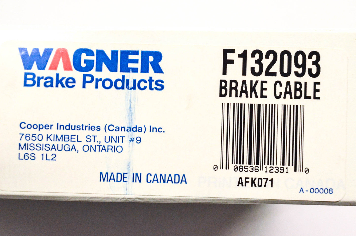Wagner F132093 Brake Cable NOS