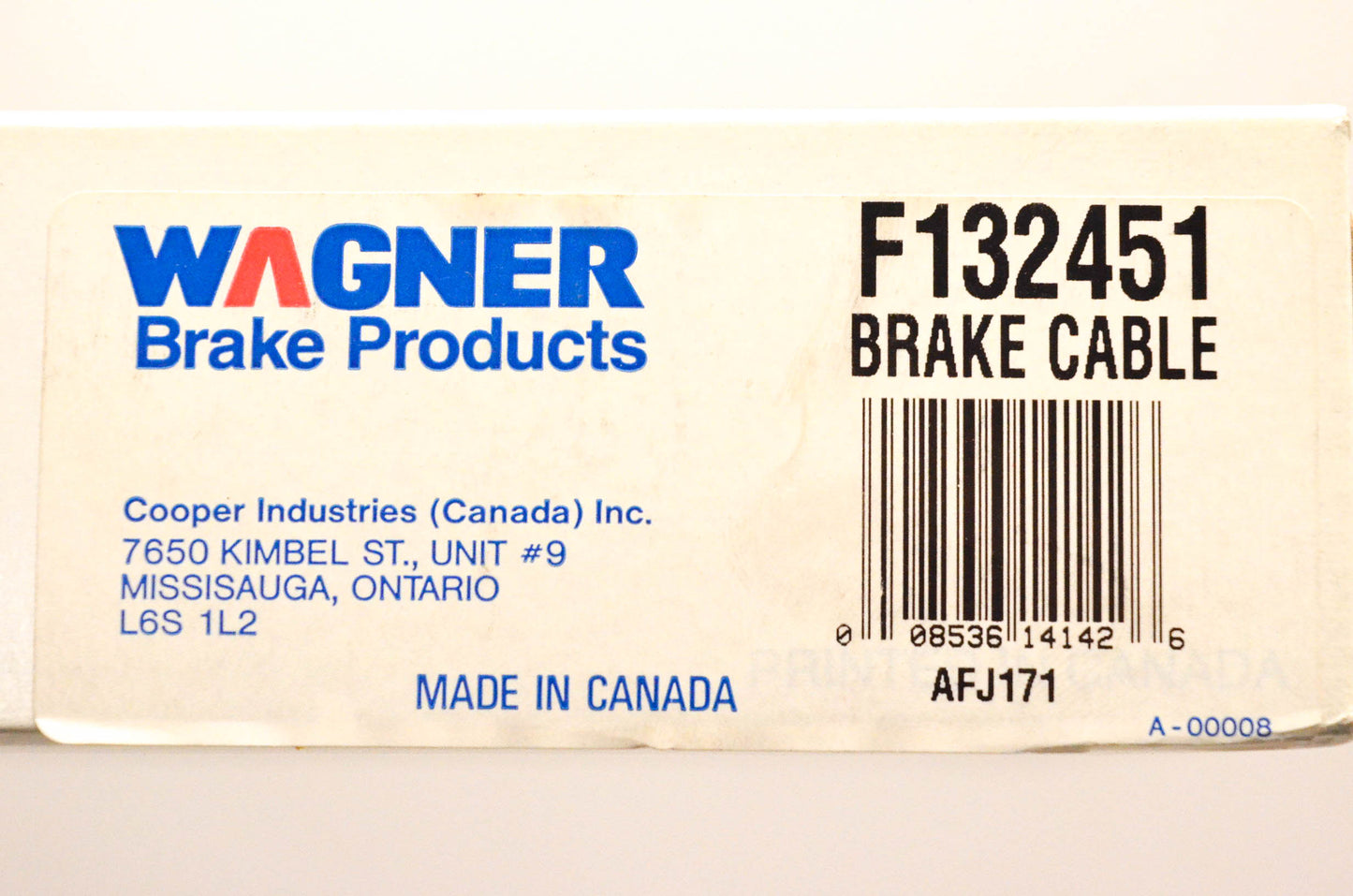 Wagner F132451 92-94 Ford E-250 E-350 Econoline Parking Brake Cable NOS