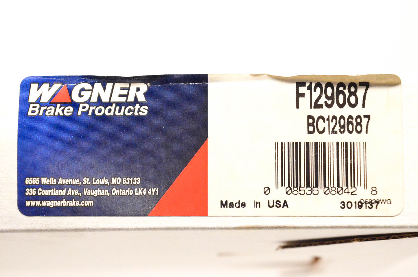 Wagner BC129687, F129687 Ford Bronco II Ranger Parking Brake Cable NOS