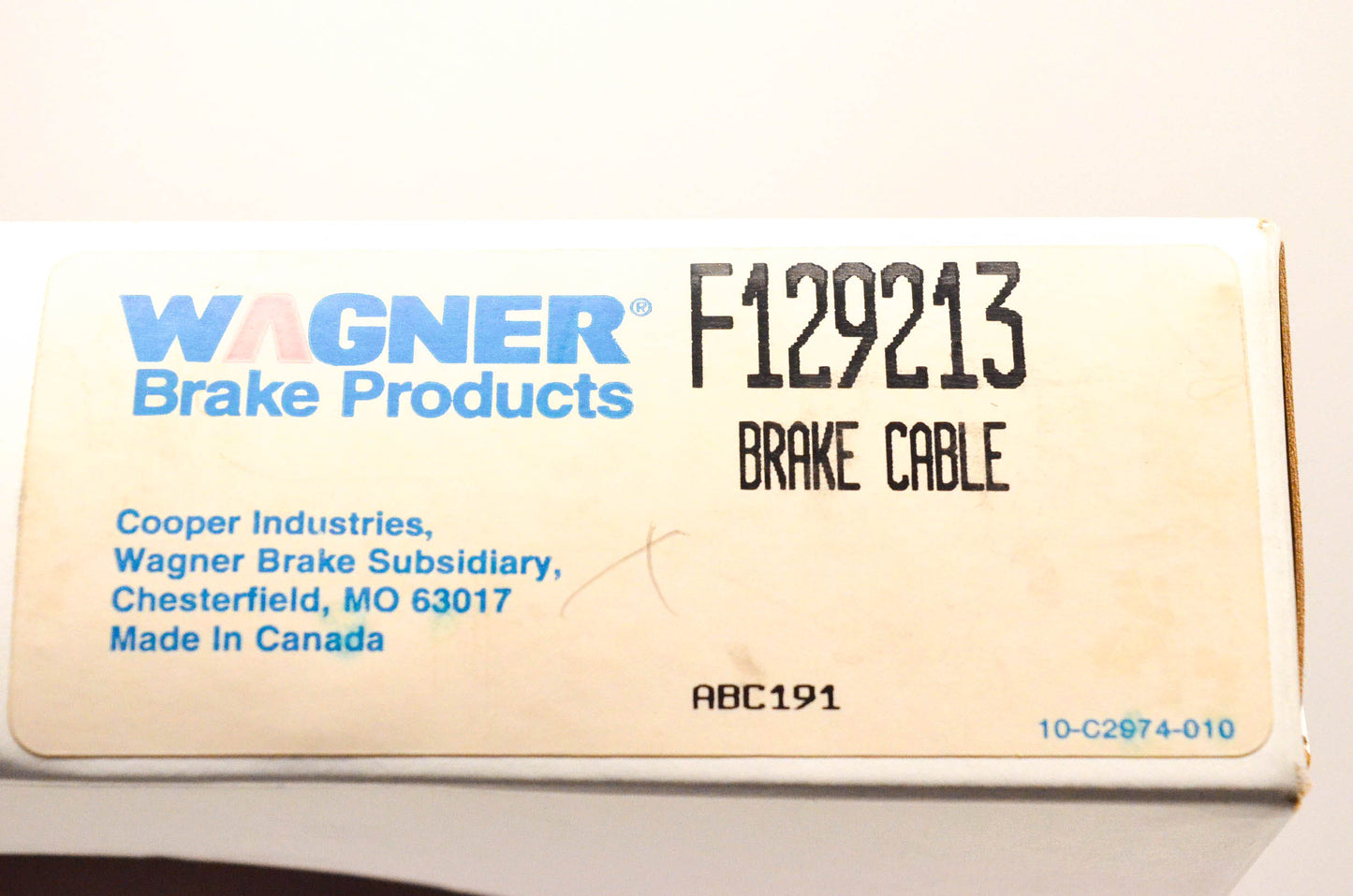 Wagner F129213 fits 92 94 Dodge Shadow Parking Brake Cable NOS