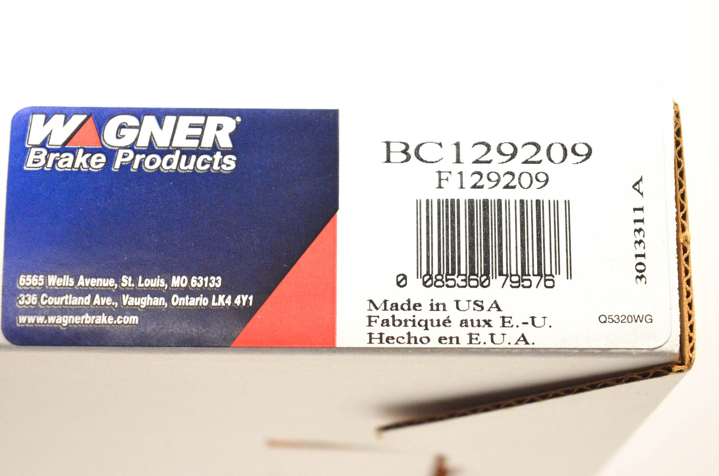 Wagner BC129209, F129209 89 D350 '93 W250 '93 D350 Parking Brake Cable NOS