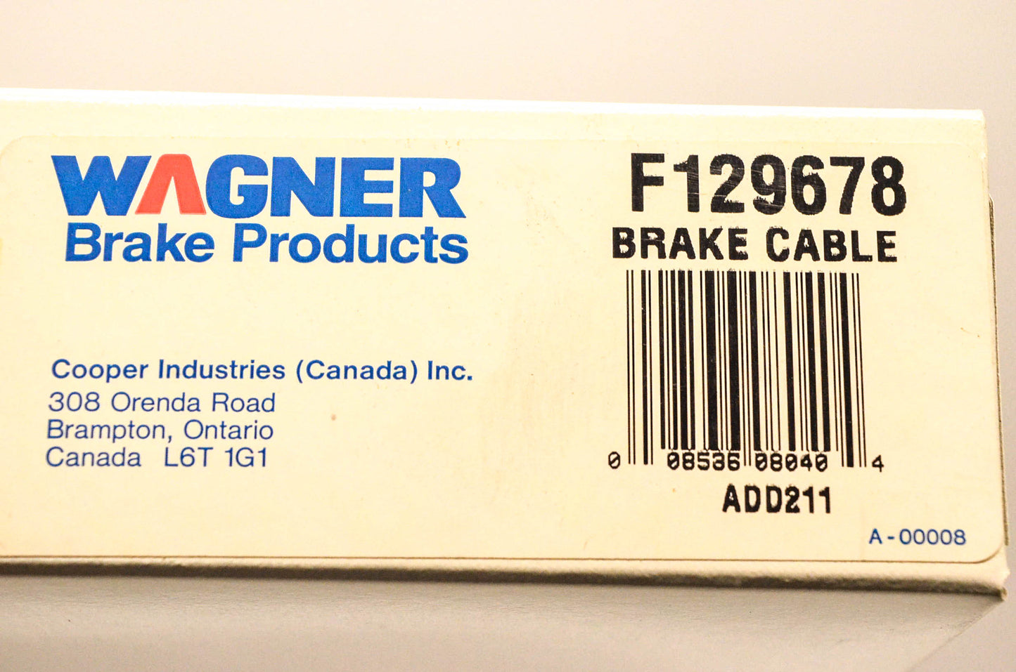 Wagner F129678 Chevy Cadillac GMC Parking Brake Cable NOS