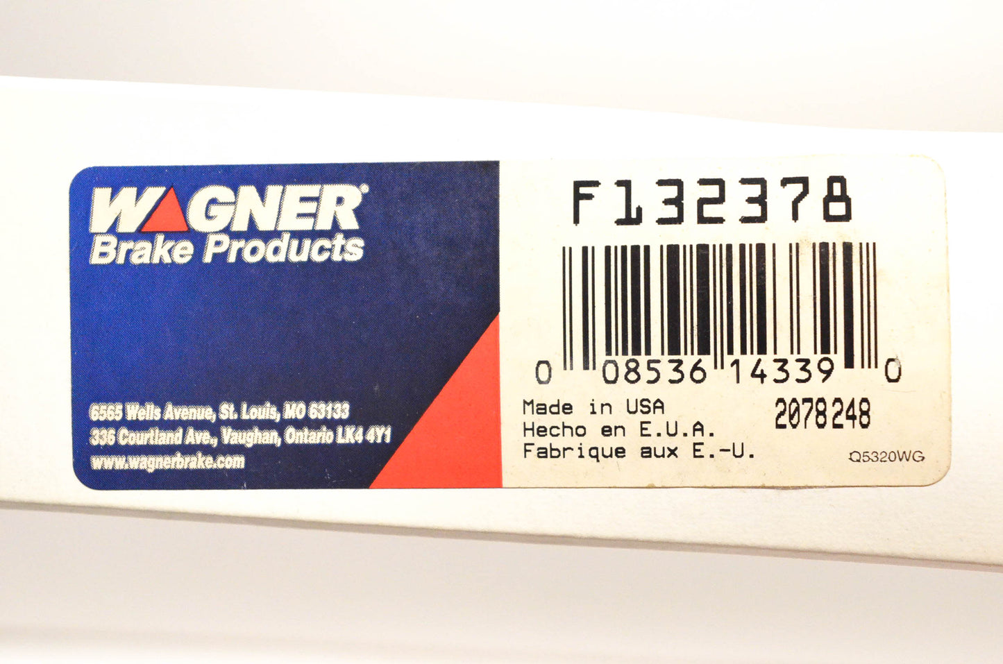 Wagner F132378 Dodge Ram 2500 3500 Parking Brake Cable NOS