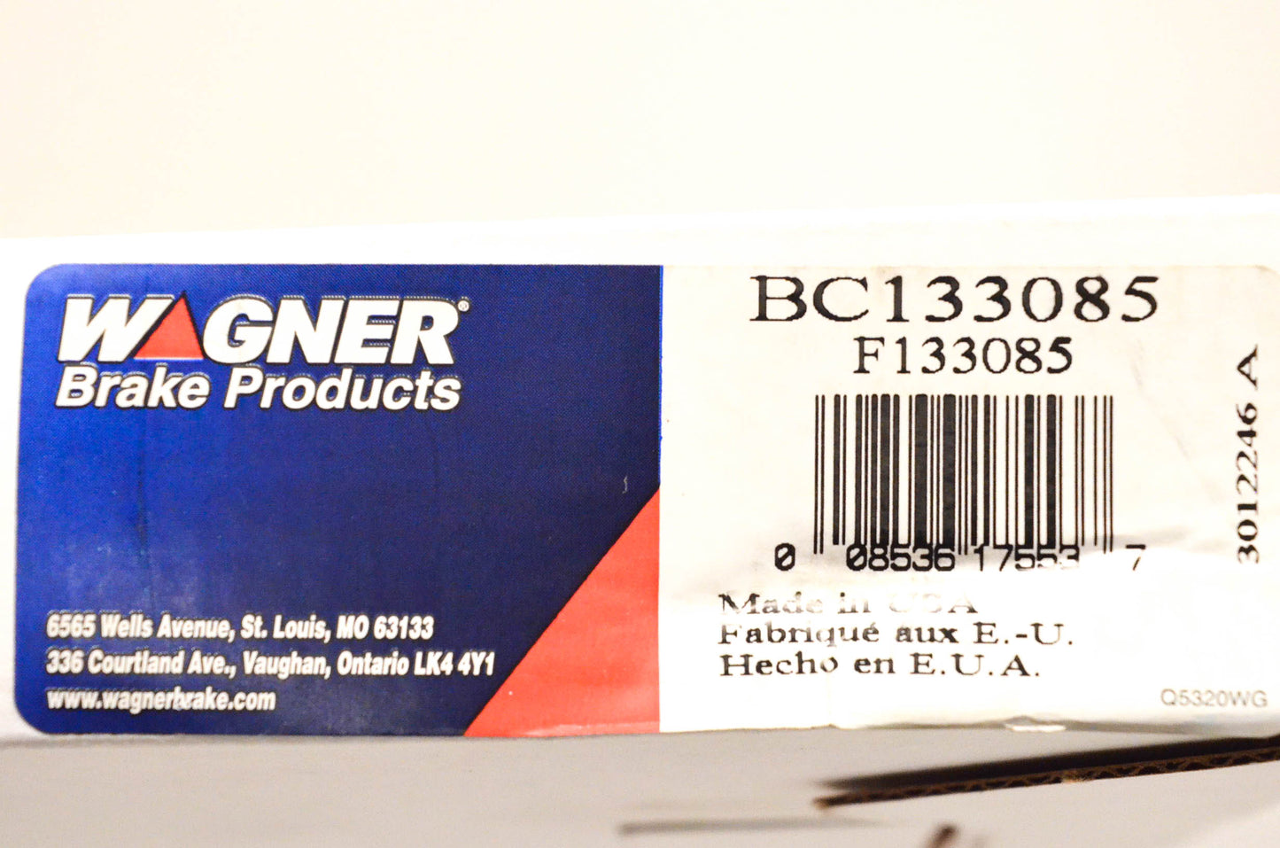 Wagner BC133085, F133085 93-95 Ford E-350 250 Econoline Parking Brake Cable NOS