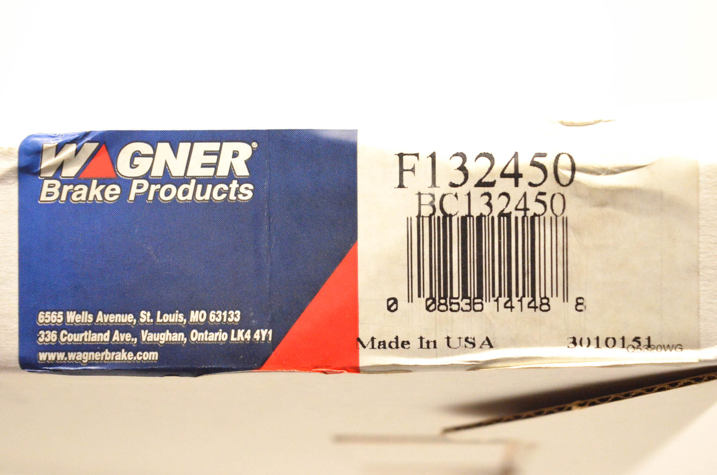 Wagner BC132450, F132450 Parking Brake Cable NOS