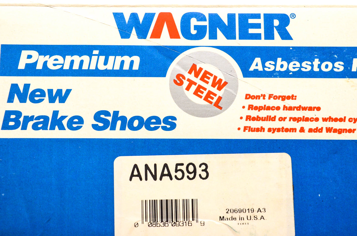 Wagner ANA593 1988-91 GMC Chevy C1500 Rear Brake Shoe Kit NOS