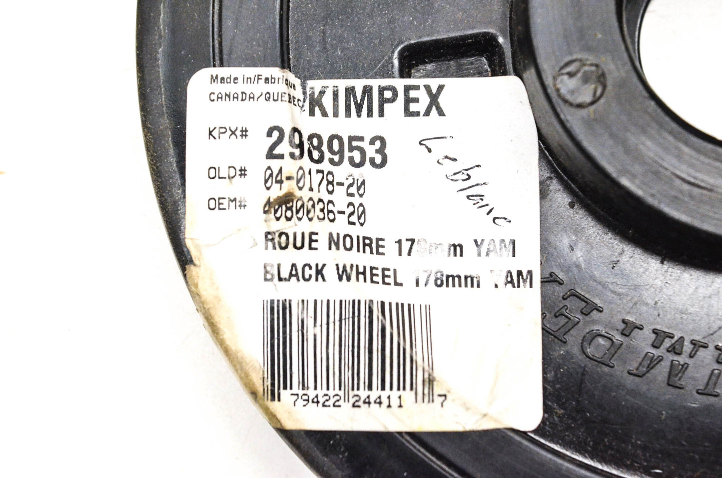 Kimpex 298953, 04-0178-20, 4080036-20 Idler Wheel NOS