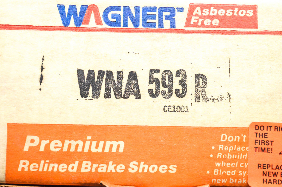 Wagner WNA593R Relined Brake Shoe Kit NOS