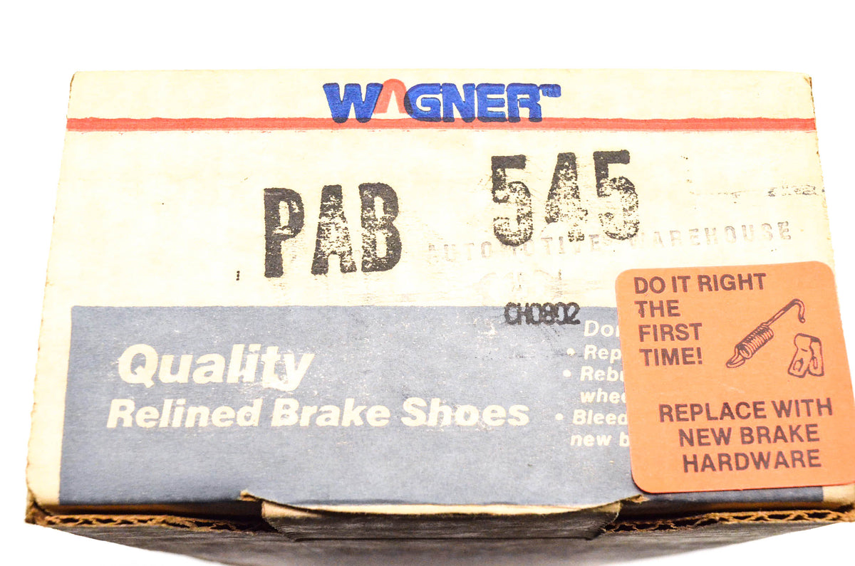 Wagner PAB545 Relined Brake Shoe Kit NOS