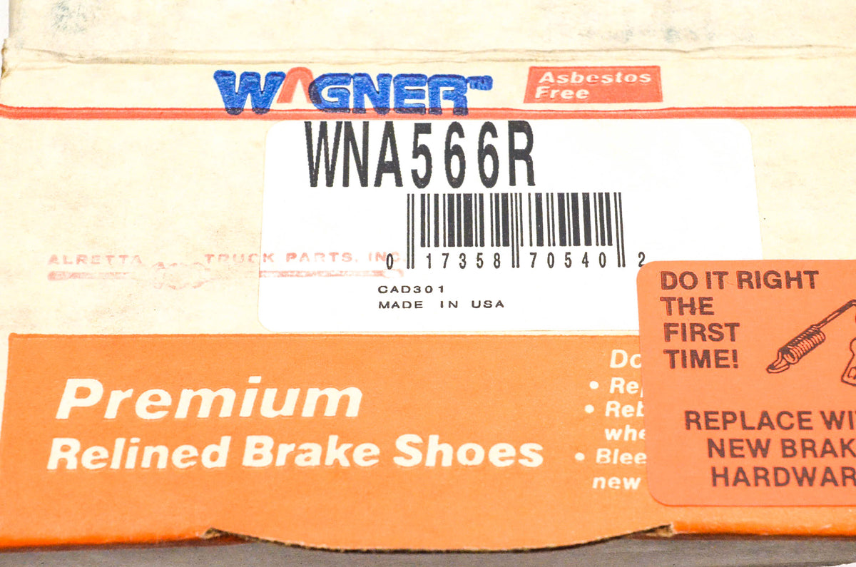 Wagner WNA566R Relined Brake Shoe Kit NOS