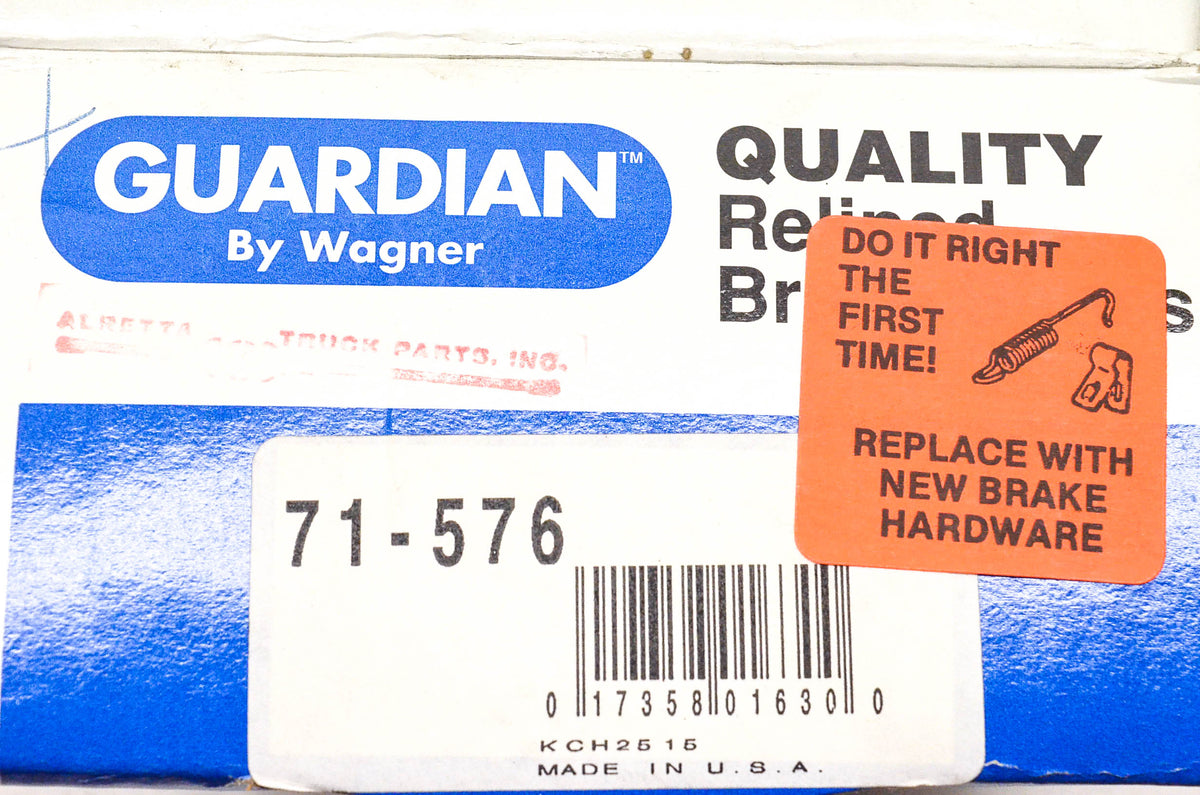 Wagner 71-576 Guardian Relined Brake Shoe Kit NOS