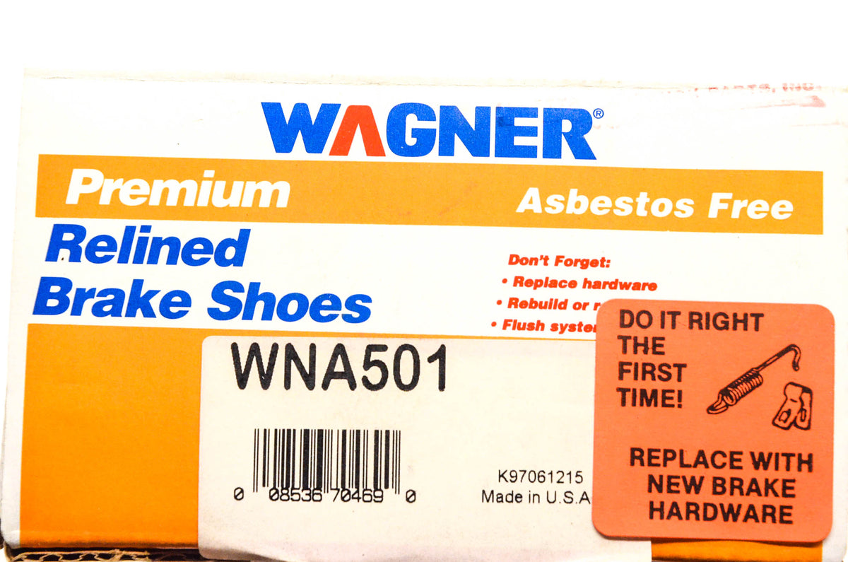 Wagner WNA501 Relined Brake Shoe Kit NOS