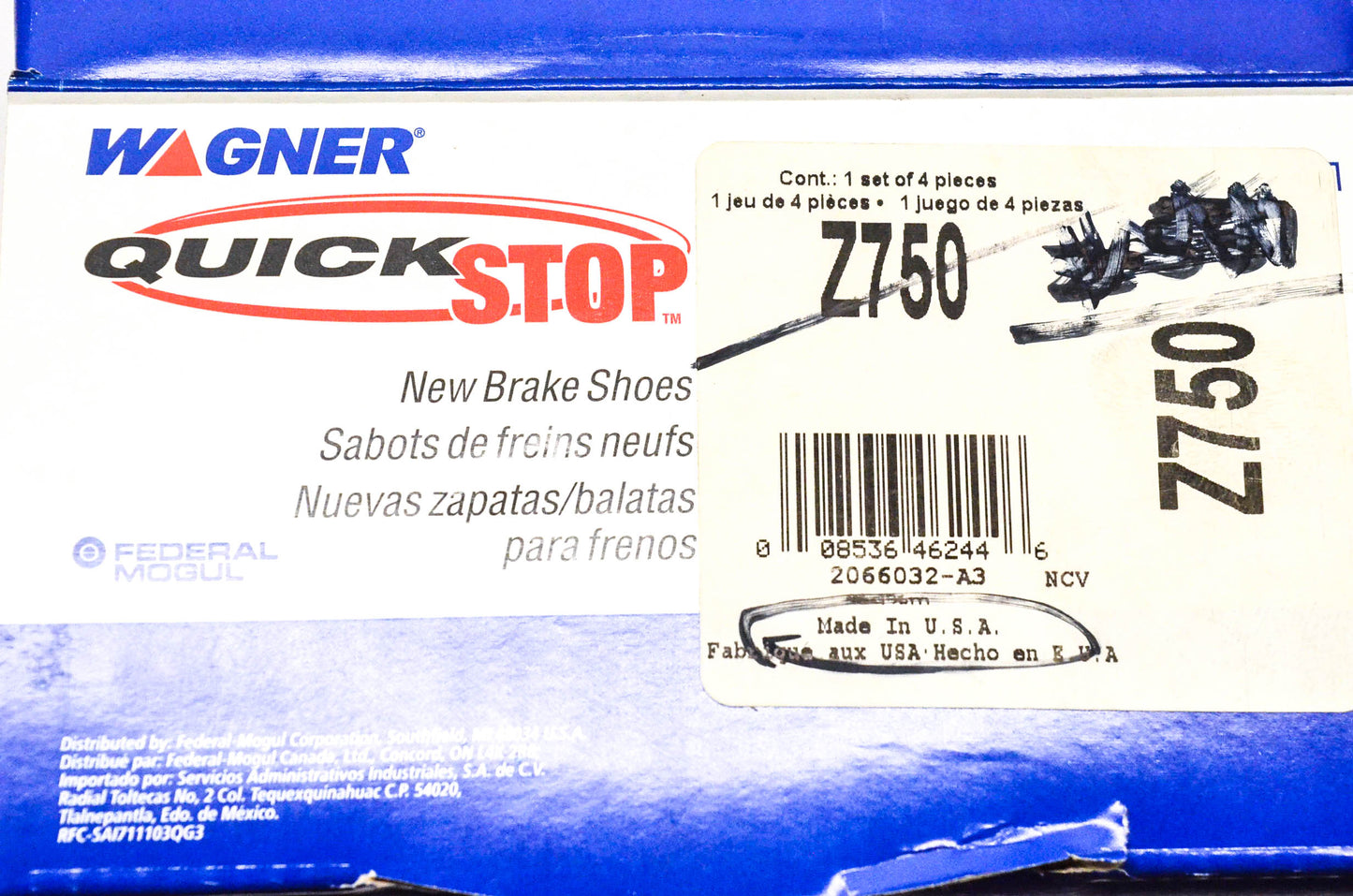 Wagner Z750 Quick Stop Brake Shoe Kit For 98-02 Chevy Priszm 99-02 Corolla NOS