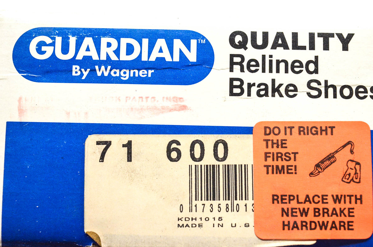 Wagner 71-600 Guardian Relined Brake Shoe Kit NOS