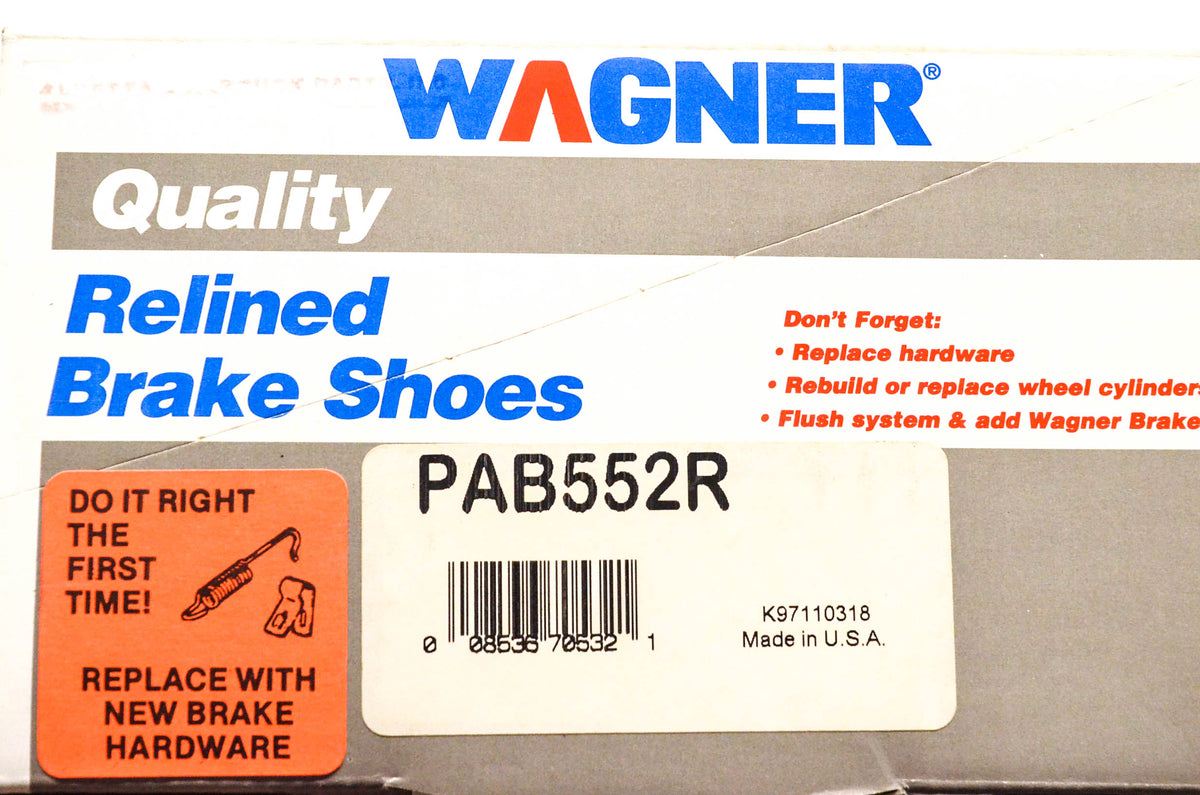 Wagner PAB552R Relined Brake Shoe Kit NOS