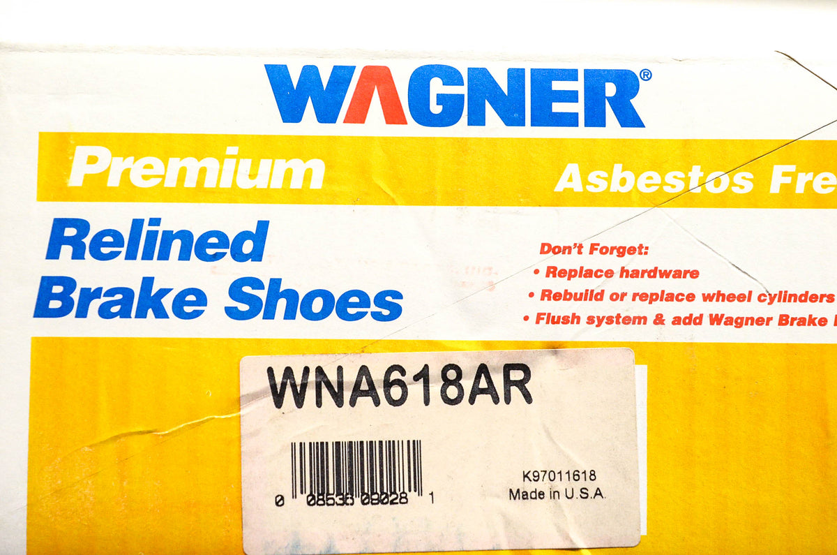 Wagner WNA618AR Relined Brake Shoe Kit NOS