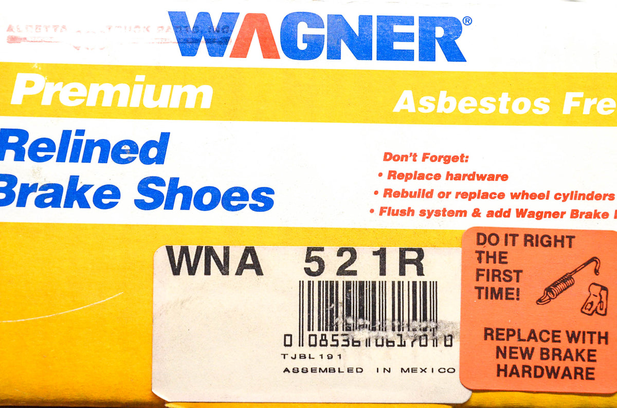 Wagner WNA521R Relined Brake Shoe Kit NOS