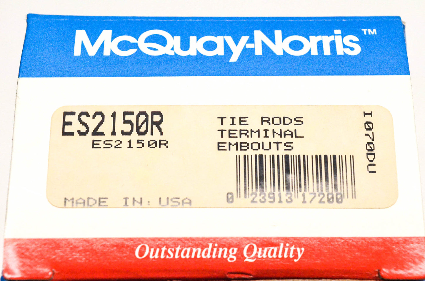 McQuay-Norris ES2150R, 2692594, TR1041 Tie Rod End Kit NOS