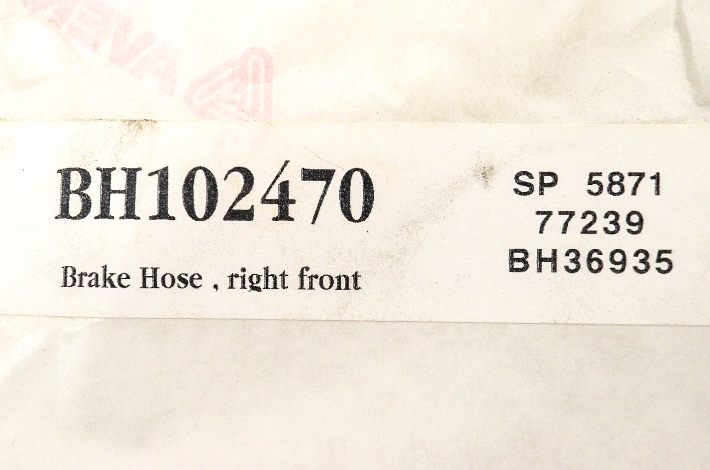 Bendix BH102470, SP5871, 77239 Hydraulic Brake Hose NOS