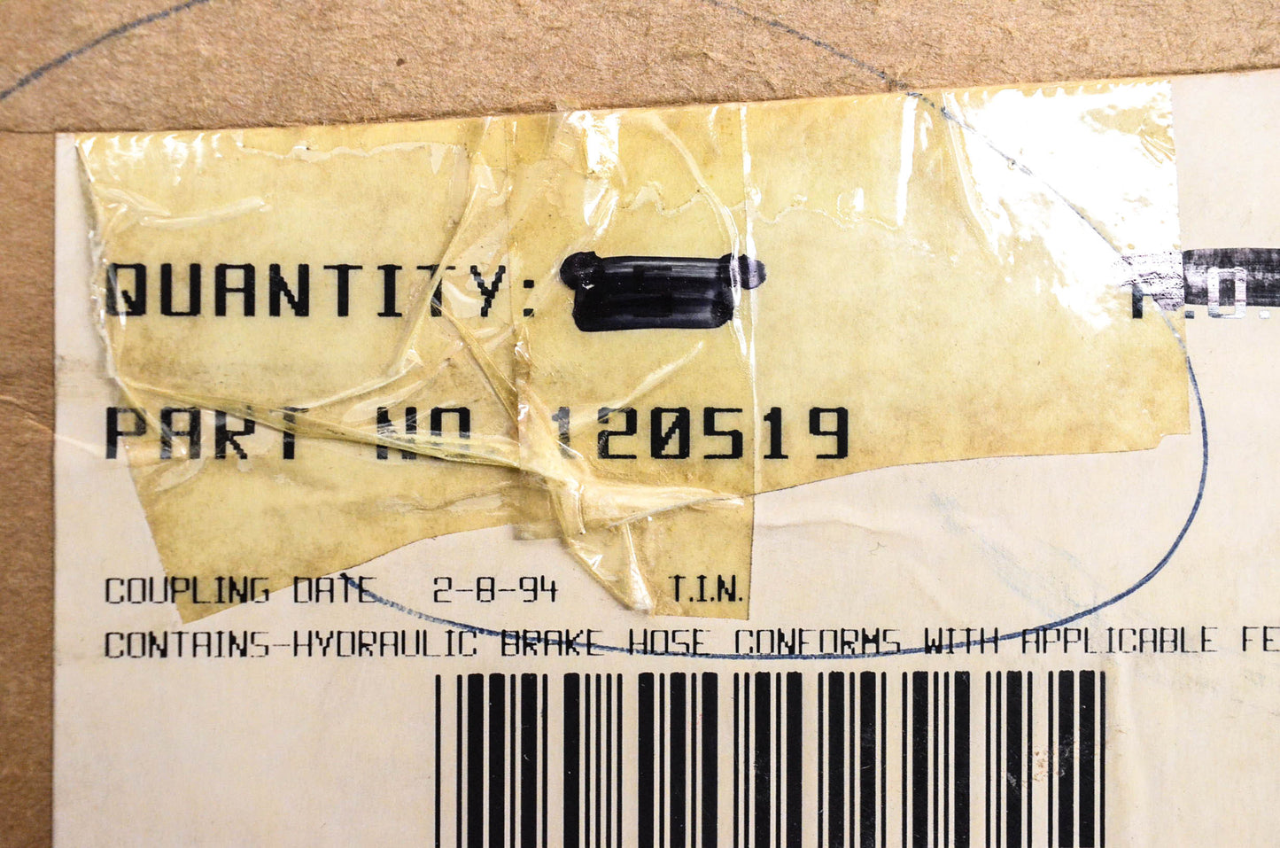 Wagner BH120519, F120519 Brake Hose NOS