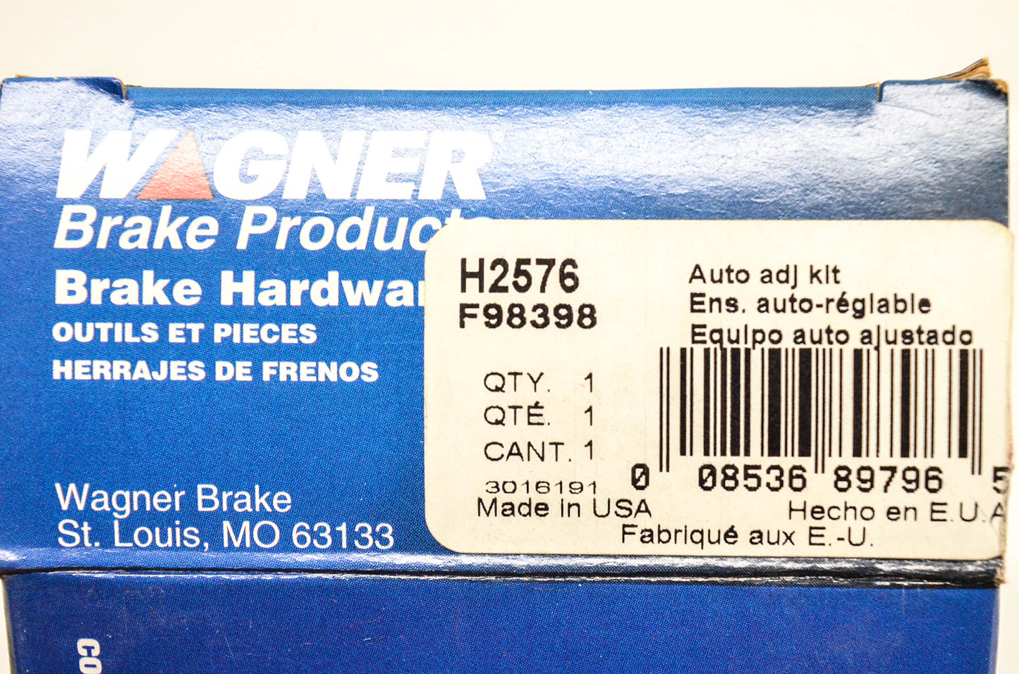 Wagner H2576, F98398 Brake Hardware Kit NOS