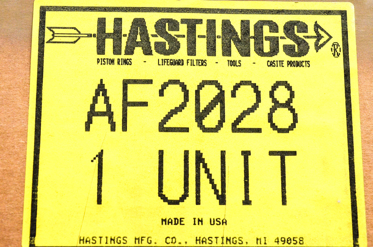 Hastings AF2028 Air Filter NOS