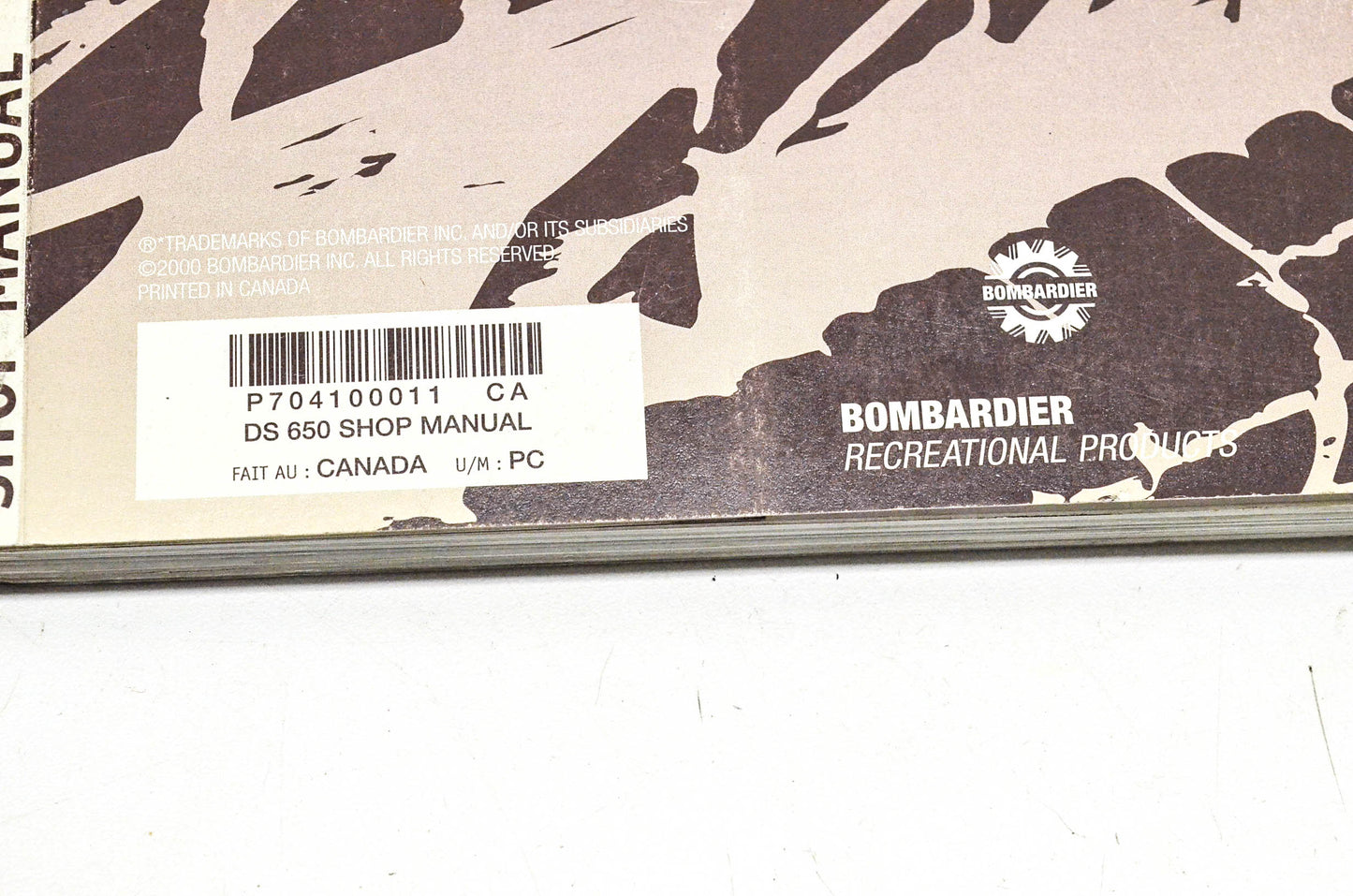 Bombardier 704100011 DS650 2001 Shop Manual