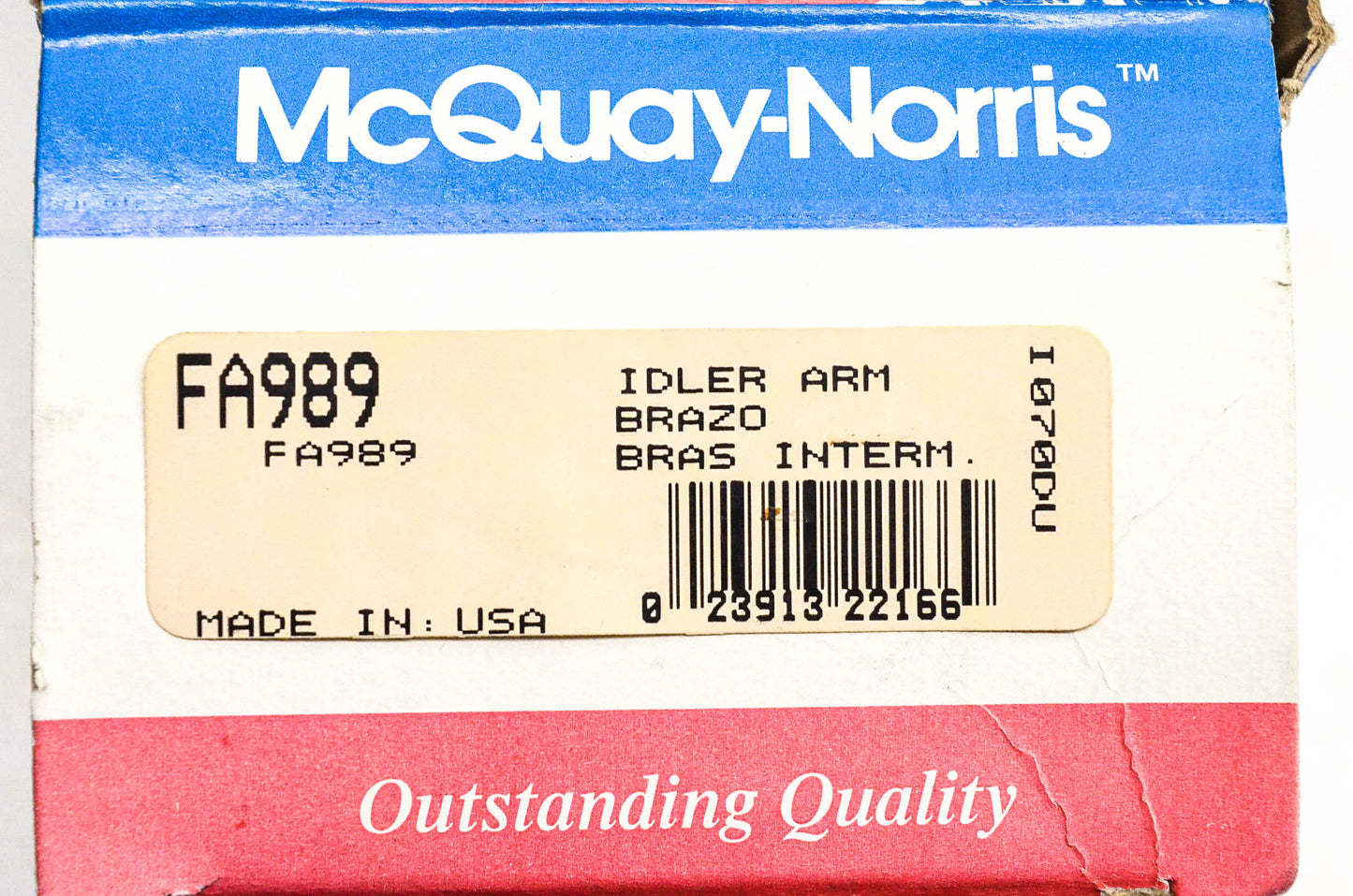 McQuay-Norris FA989 Pitman Arm NOS