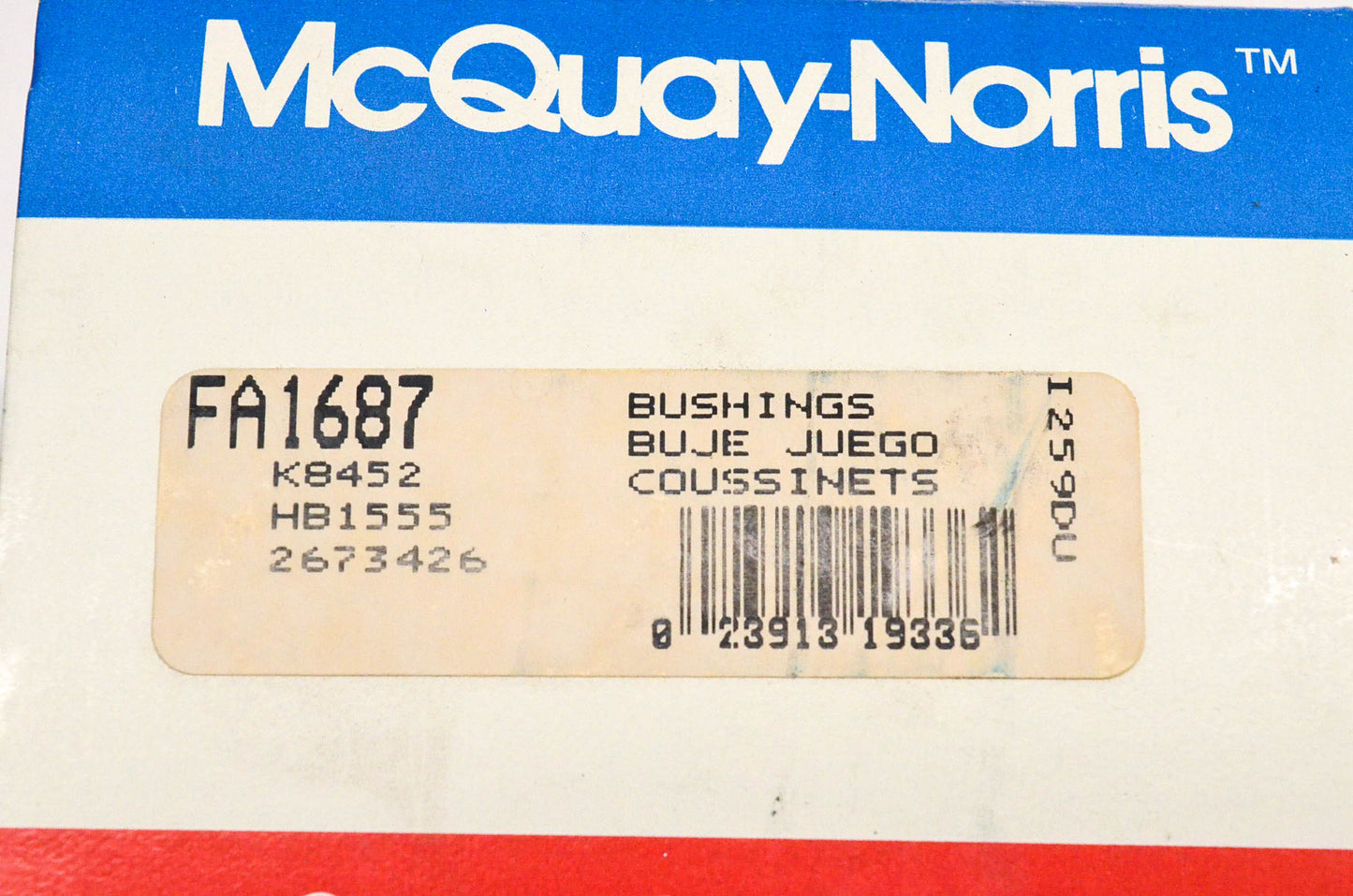 McQuay-Norris FA1687, K8452, HB1555 Bushing Kit NOS
