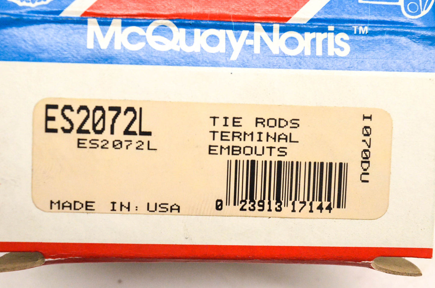 McQuay-Norris ES2072L Inner LH RH Tie Rod End Kit NOS