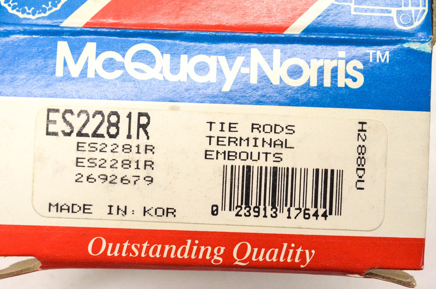 McQuay-Norris ES2281R, 2692679 Outer LH RH Tie Rod End Kit NOS