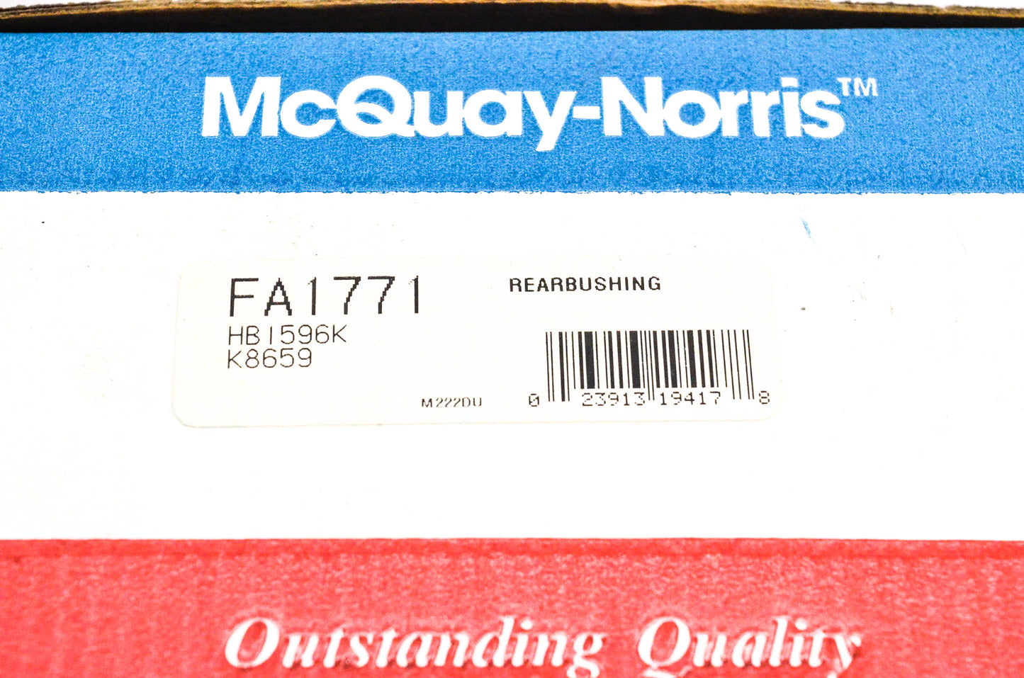 McQuay-Norris FA1771, HB1596K, K8659 Rear Bushing Kit NOS